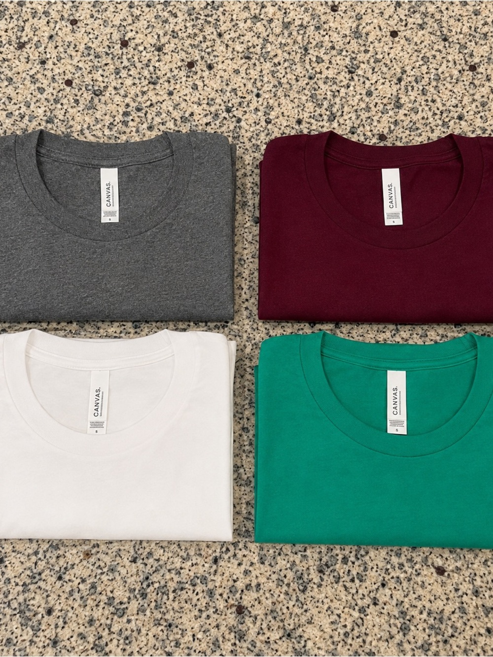 4-Pack Bella+Canvas Unisex T-Shirt Bundle Size Small